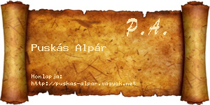 Puskás Alpár névjegykártya